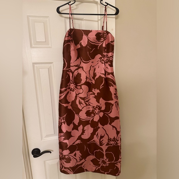 NWT Tanya Taylor Neema Printed Midi Dress in Peony/Brandy Size 4 - Picture 7 of 7